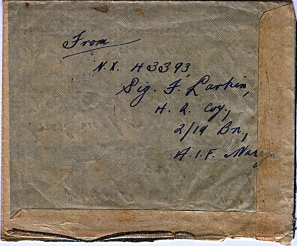 Letter postmarked January 10th 1942
