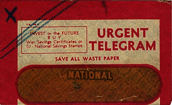 Telegram envelope front