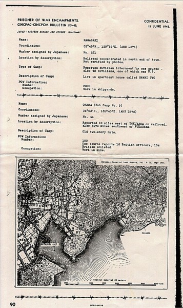 Location map for Ohama Prison Camp, Japan